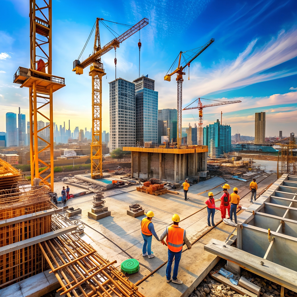Construction site overview